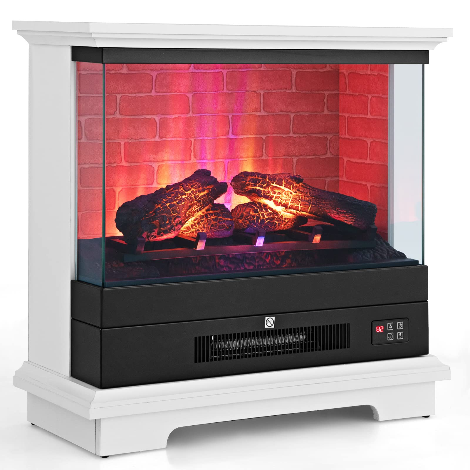 27 Inch Freestanding Fireplace - Tangkula